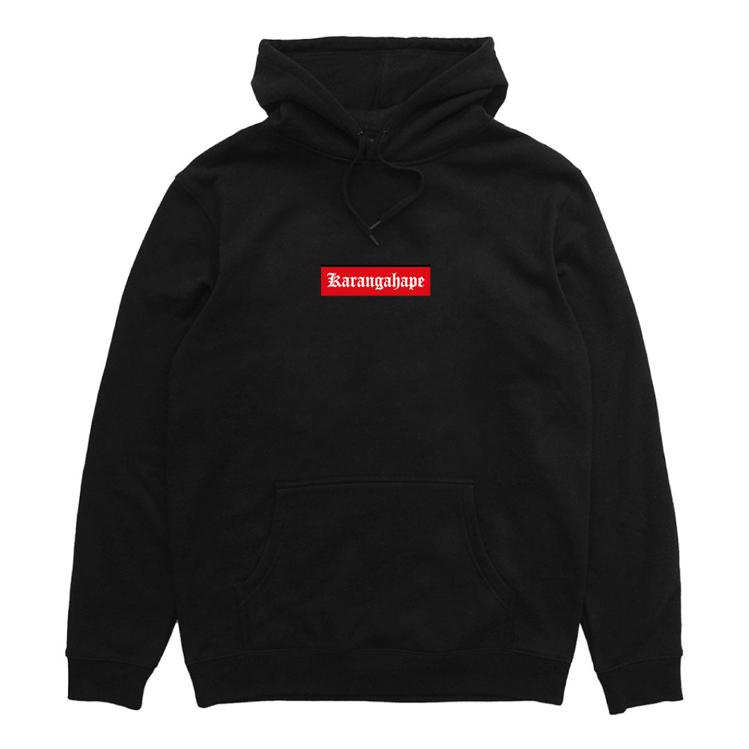 KARANGAHAPE BOXED HOOD - BLACK