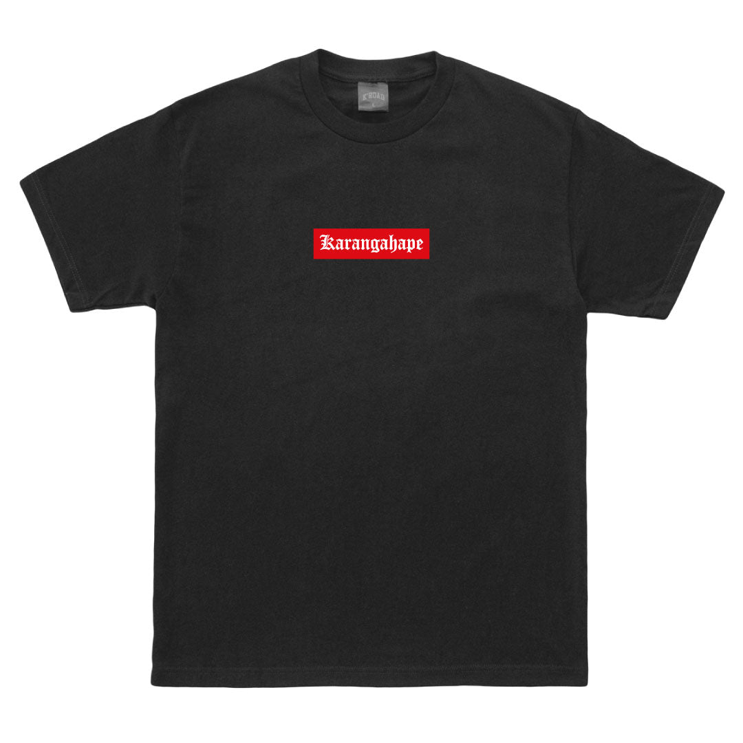 KARANGAHAPE BOXED TEE - BLACK