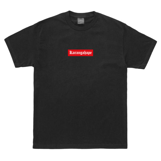 KARANGAHAPE BOXED TEE - BLACK