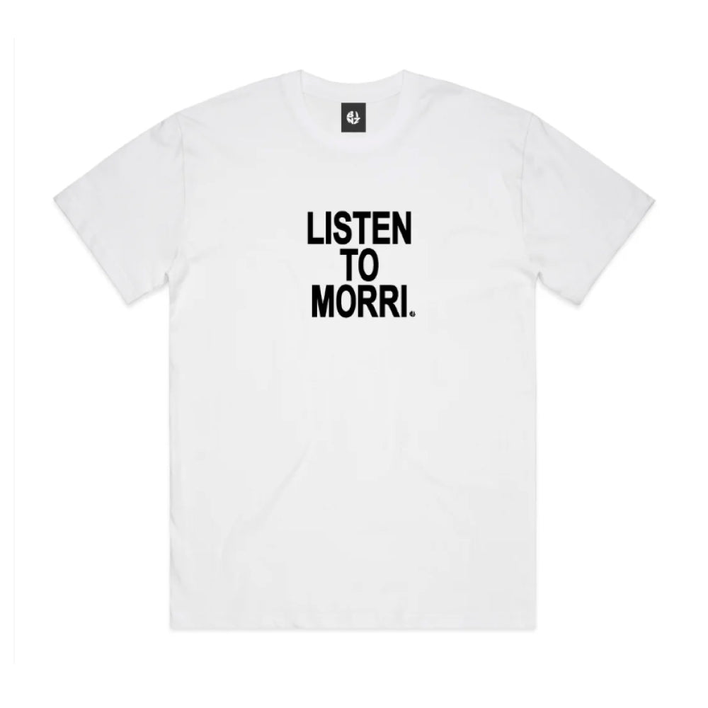 BINZ LISTEN TO MORRI Tee - White