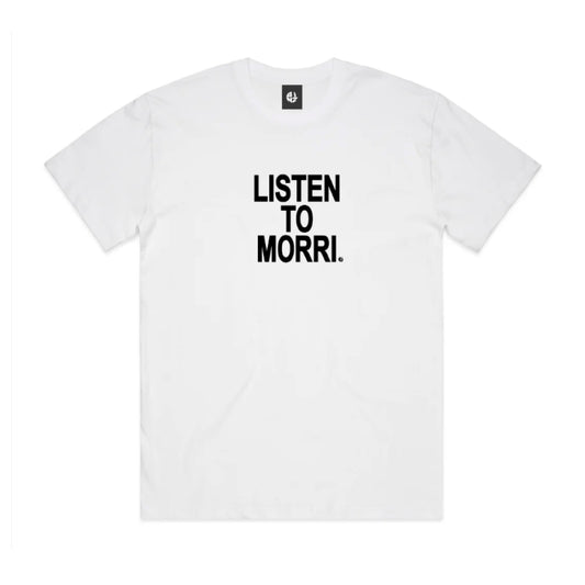 BINZ LISTEN TO MORRI Tee - White