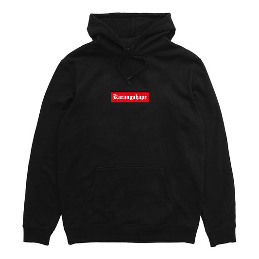 KARANGAHAPE BOXED HOOD - BLACK