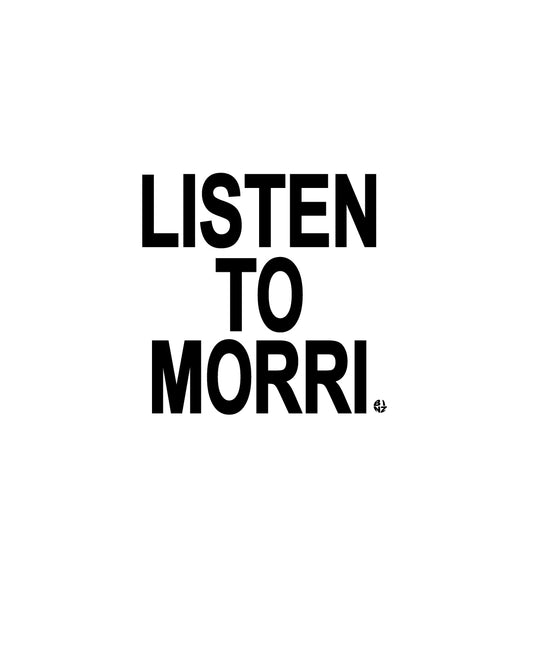 BINZ LISTEN TO MORRI Tee - White